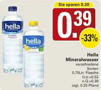 WEZ Hella Mineralwasser Angebot