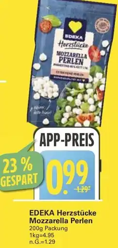 WEZ EDEKA Herzstücke Mozzarella Perlen Angebot