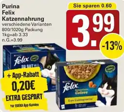 WEZ Purina Felix Katzennahrung Angebot