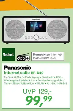EP Panasonic Internetradio RF-D40 Angebot
