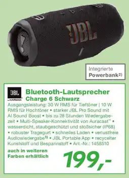 EP JBL Bluetooth-Lautsprecher Charge 6 Schwarz Angebot