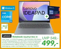 EP Lenovo Notebook IdeaPad Slim 3i Angebot