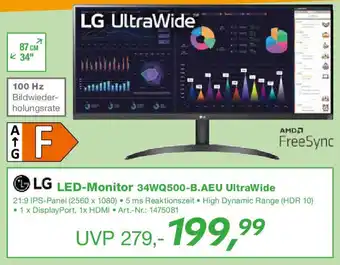 EP LG LED-Monitor 34WQ500-B.AEU UltraWide Angebot