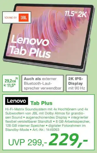 EP Lenovo Tab Plus Angebot