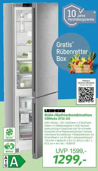 EP Liebherr Kühl-/Gefrierkombination CBNsda 572i-22 Angebot