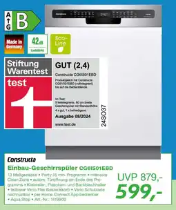 EP Constructa Einbau-Geschirrspüler CG6IS01EBD Angebot