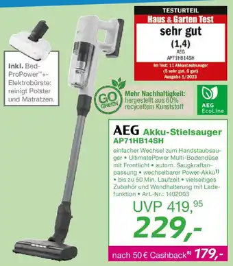 EP AEG Akku-Stielsauger AP71HB14SH Angebot