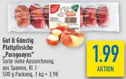 diska Gut & Günstig Plattpfirsiche „Paraguayos" Angebot