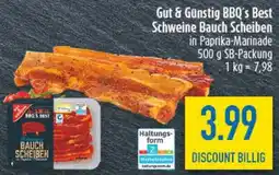 diska Gut & Günstig BBQ's Best Schweine Bauch Scheiben Angebot