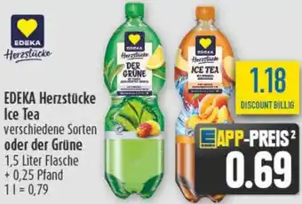 diska EDEKA Herzstücke Ice Tea oder der Grüne Angebot