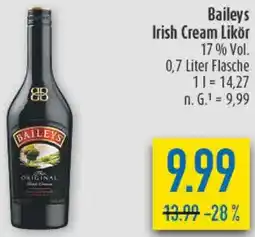 diska Baileys Irish Cream Likör Angebot