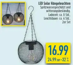 diska LED Solar Hängeleuchten Angebot