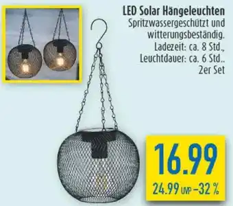 diska LED Solar Hängeleuchten Angebot