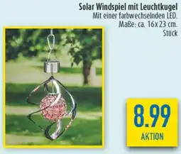 diska Solar Windspiel mit Leuchtkugel Angebot
