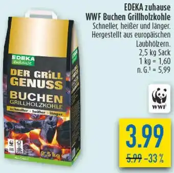 diska EDEKA zuhause WWF Buchen Grillholzkohle Angebot
