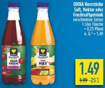diska EDEKA Herzstücke Saft, Nektar oder Fruchtsaftgetränk Angebot