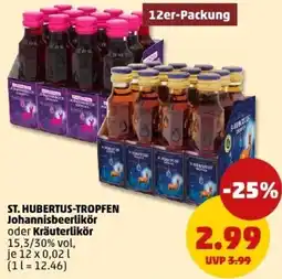 PENNY ST. HUBERTUS-TROPFEN Johannisbeerlikör oder Kräuterlikör Angebot