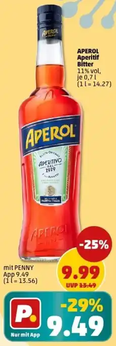 PENNY APEROL Aperitif Bitter Angebot