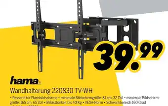 MEDIMAX Hama wandhalterung 220830 tv-wh Angebot