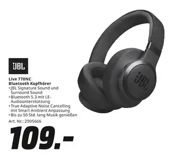 MediaMarkt Jbl live 770nc bluetooth kopfhörer Angebot