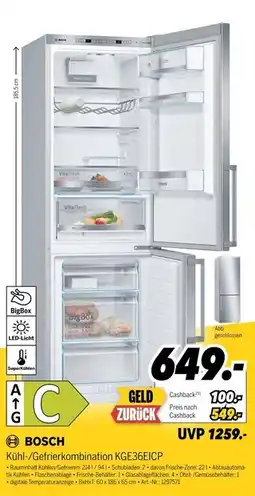 MEDIMAX Bosch kühl-/gefrierkombination kge36eicp Angebot
