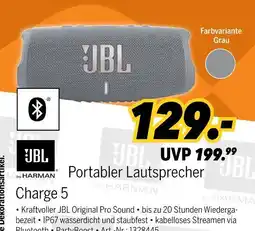 MEDIMAX Jbl portabler lautsprecher charge 5 Angebot