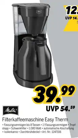 MEDIMAX Melitta filterkaffeemaschine easy therm Angebot