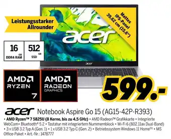 MEDIMAX Acer notebook aspire go 15 (ag15-42p-r393) Angebot