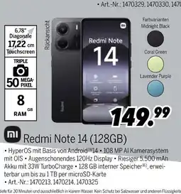 MEDIMAX Xiaomi redmi note 14 (128gb) Angebot