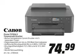 MediaMarkt Canon pixma ts705a 5 tintenstrahl drucker Angebot