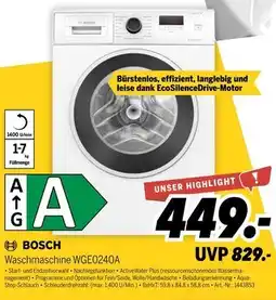 MEDIMAX Bosch waschmaschine wge0240a Angebot