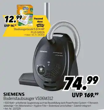 MEDIMAX Siemens bodenstaubsauger vs06m312 Angebot