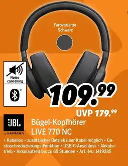MEDIMAX Jbl bügel-kopfhörer live 770 nc Angebot