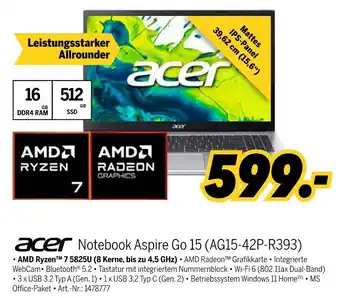 MEDIMAX Acer notebook aspire go 15 (ag15-42p-r393) Angebot