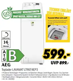 MEDIMAX Aeg toplader lavamat ltr6t4ep3 Angebot