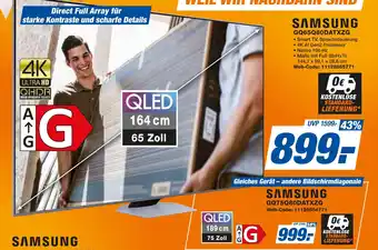 Expert Samsung gq65q80datxzg oder gq75q80datxzg Angebot