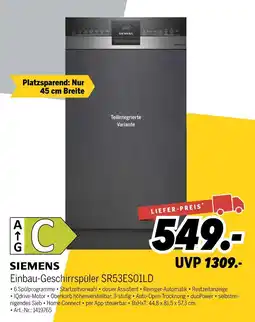 MEDIMAX Siemens einbau-geschirrspüler sr53es01ld Angebot