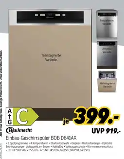 MEDIMAX Bauknecht einbau-geschirrspüler bob d641ax Angebot