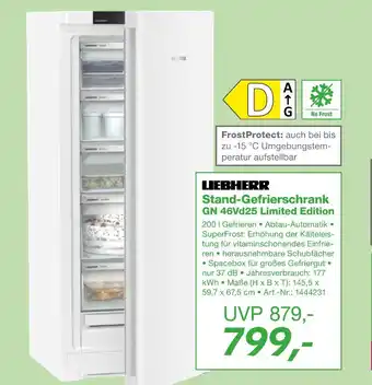 EP Liebherr stand-gefrierschrank gn 46vd25 limited edition Angebot