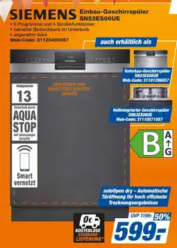 Expert Siemens einbau-geschirrspüler sn53es06ue Angebot