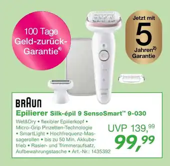 EP Braun epilierer silk-épil 9 sensosmart 9-030 Angebot