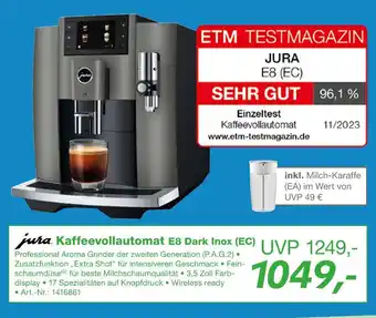 EP Jura kaffeevollautomat e8 dark inox (ec) Angebot