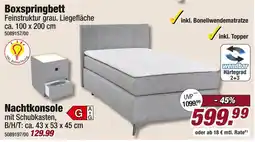 Poco Boxspringbett oder nachtkonsole Angebot
