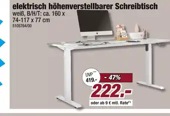Poco Elektrisch höhenverstellbarer schreibtisch Angebot
