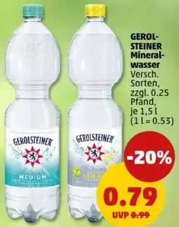 PENNY GEROLSTEINER Mineralwasser Angebot