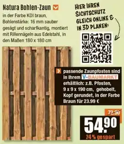 V Baumarkt Natura Bohlen-Zaun Angebot