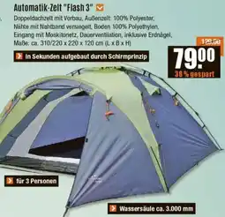 V Baumarkt Automatik-Zelt "Flash 3" Angebot