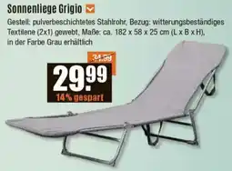 V Baumarkt Sonnenliege Grigio Angebot