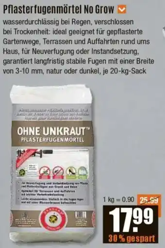 V Baumarkt Pflasterfugenmörtel No Grow Angebot