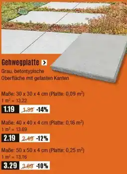 V Baumarkt Gehwegplatte Angebot
